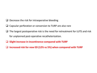 Minimally invasive and endoscopic management of benign prostatic | PPTX