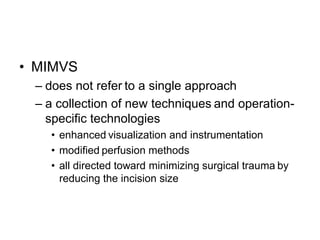 Minimally invasive cardiac surgery | PDF