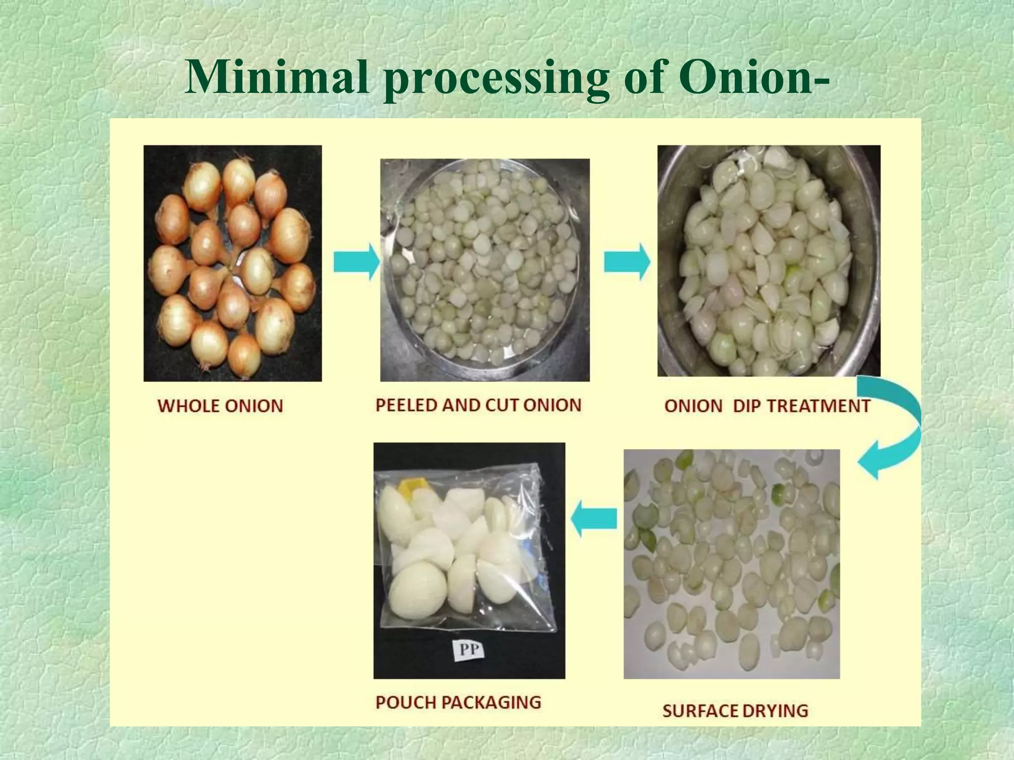 Minimal processing of Onion-
 