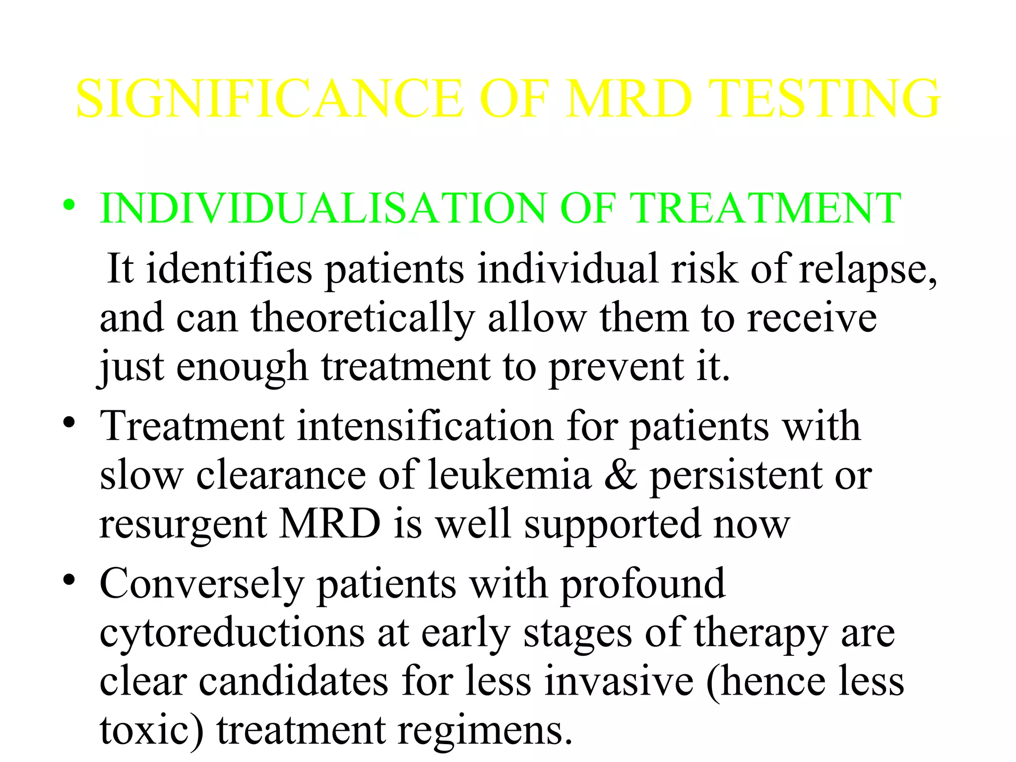 Minimal residual disease | PPT