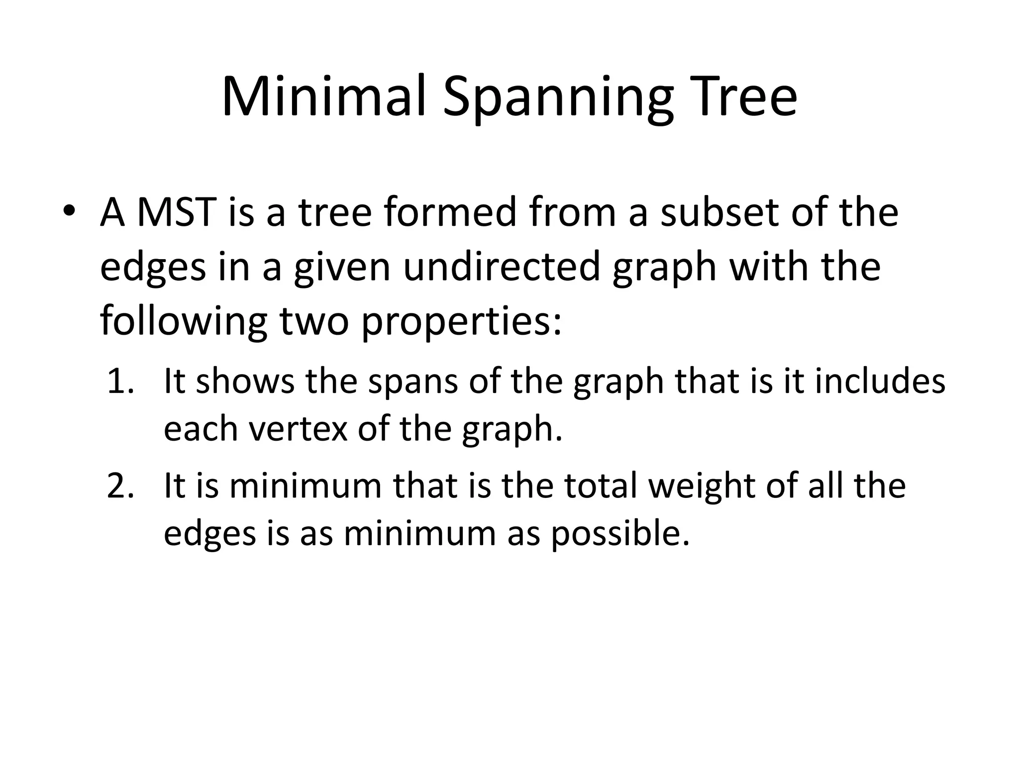Minimal spanning tree class 15 | PPTX