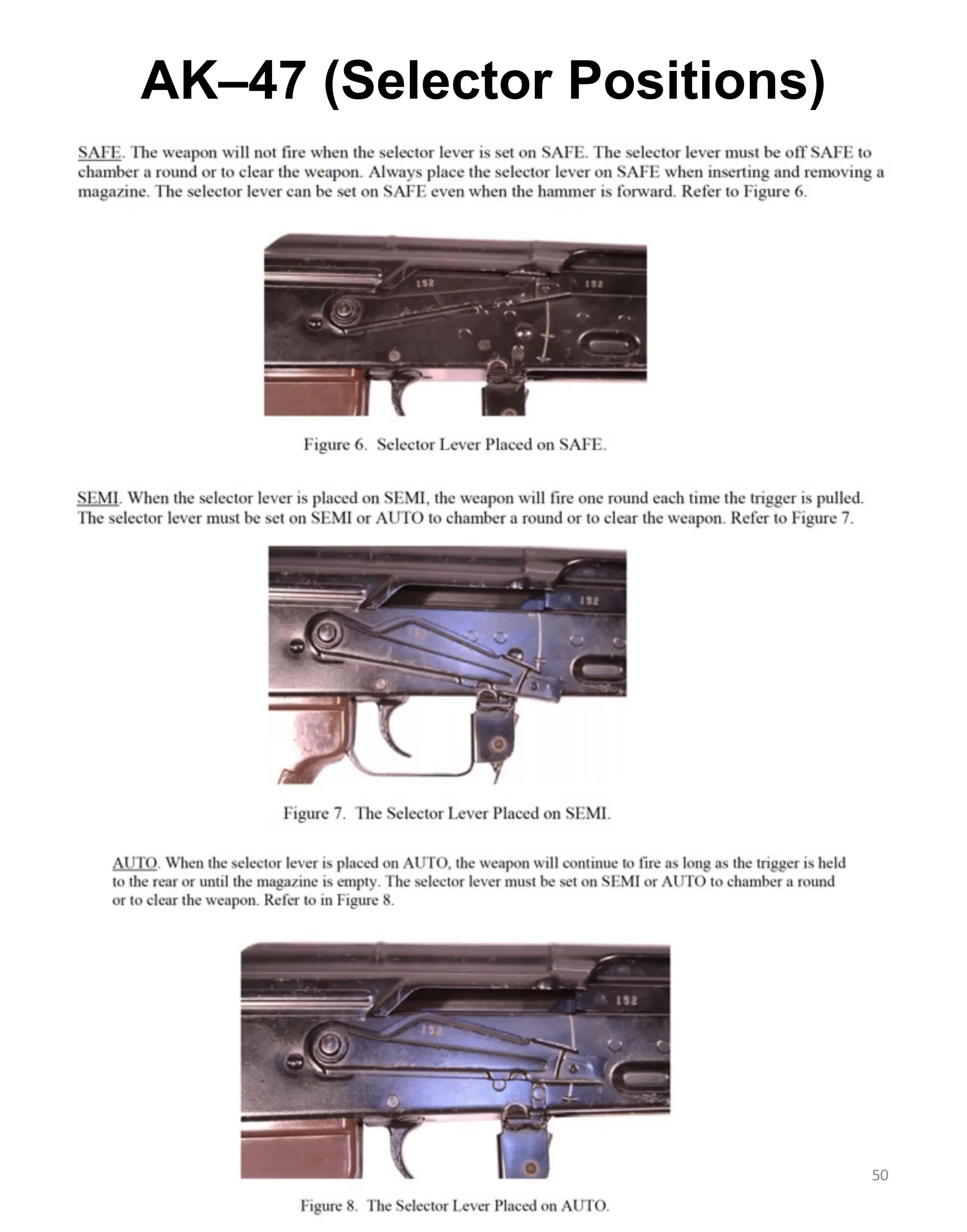 50
AK–47 (Selector Positions)
 