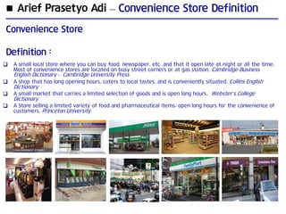 Mini Market & Convenience Store Definition | PDF | Malls & Shopping ...