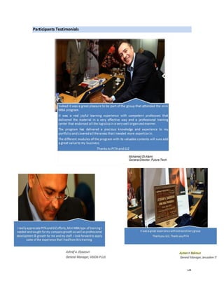 18
Participants Testimonials
 