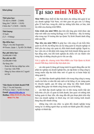 Mini mba t6 | PDF