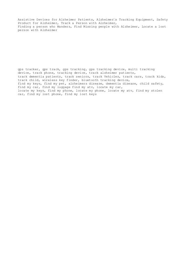 Gps tracker for Alzheimer's, Dementia, Autism, Tracking Device