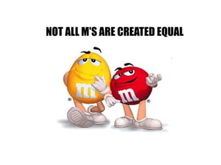 NOT ALL M'S ARE CREATED EQUAL 