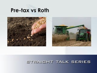 Pre-tax vs Roth
 
