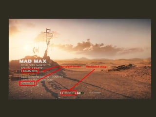 Font glyph issues Hardcoded string
 