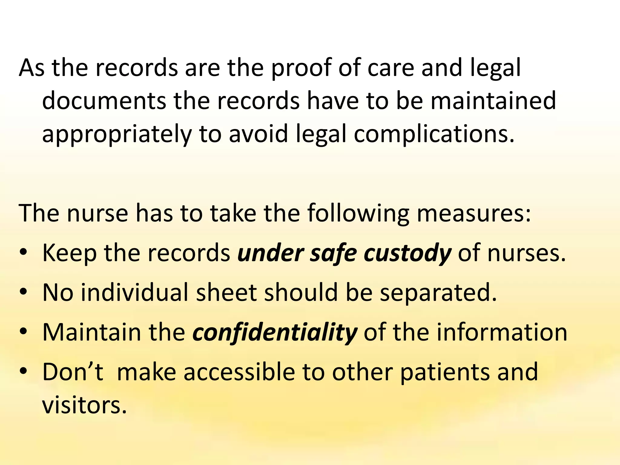 Minimizing legal liability through effective record keeping | PPT