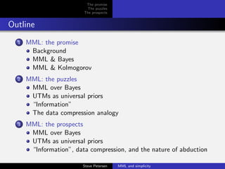 Minimum message length, simplicity, and truth | PDF