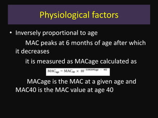 Normal Mac Cot Minimum alveolar concentration (mac) | PPTX