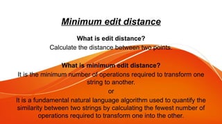 Understanding Minimum Edit Distance: Algorithms and Applications in NLP ...