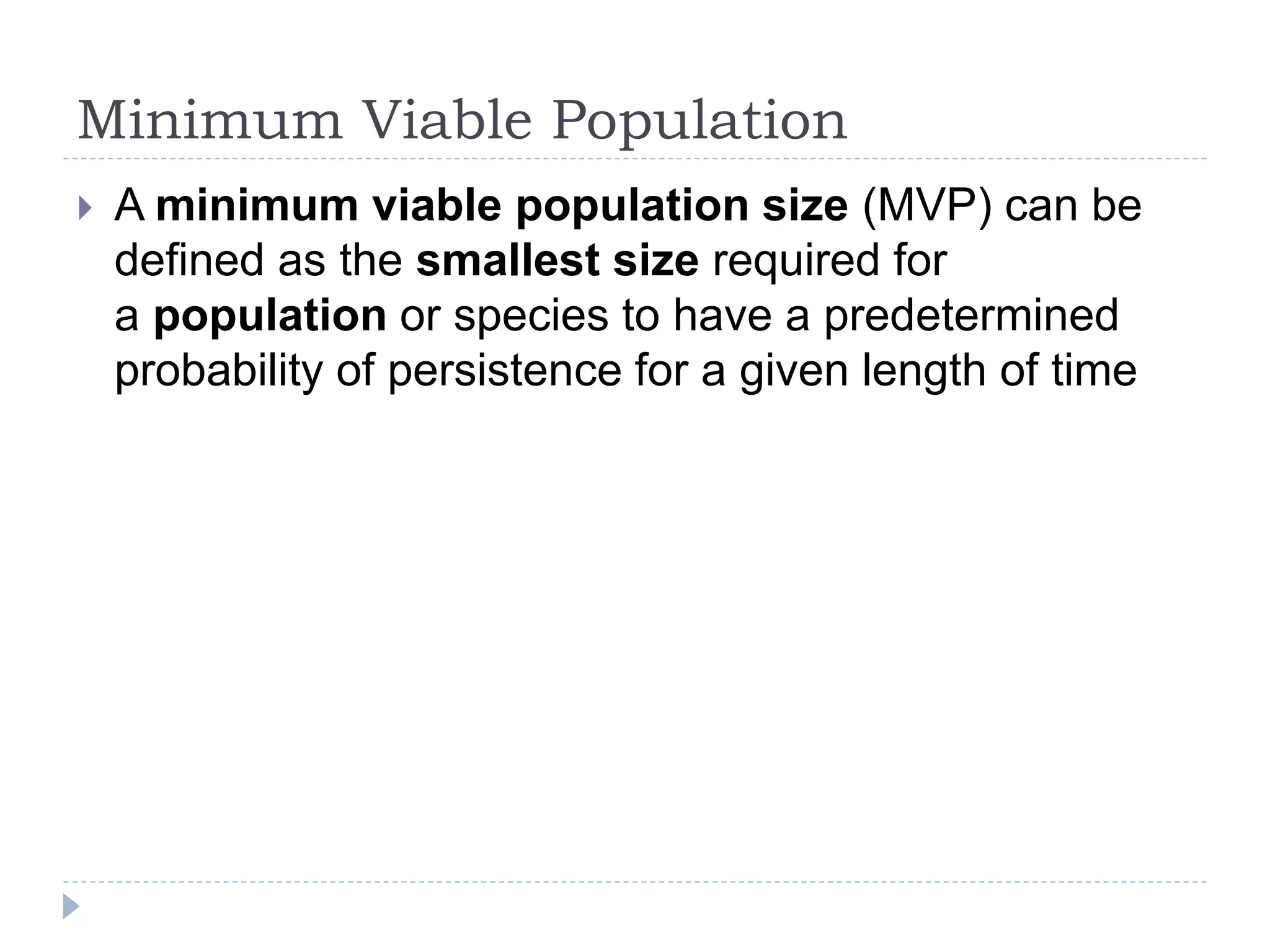 Minimum viable population and Effective population number PPT