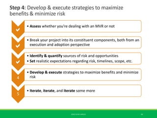 Step 4: Develop & execute strategies to maximize
benefits & minimize risk
©2021 KEVIN J MIRELES 64

• Assess whether you’...