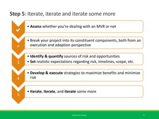 Step 5: Iterate, iterate and iterate some more
©2021 KEVIN J MIRELES 71

• Assess whether you’re dealing with an MVR or n...