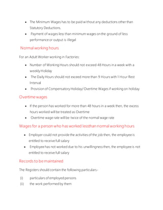 Minimum wages act | DOCX