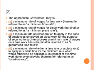 Minimum wages act, 1948 | PPTX