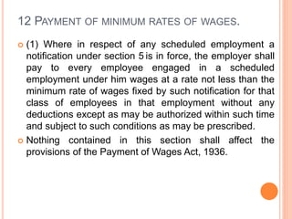 Minimum wages act, 1948 | PPTX