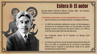 (Vicente Alberto Masferrer Mónico; Tecapa, 1868 - San Salvador,
1932)Escritoreintelectual salvadoreño.
Actividades profesi...