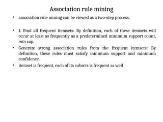 Mining Frequent Patterns and Association Rules in Data Analytics | PPT