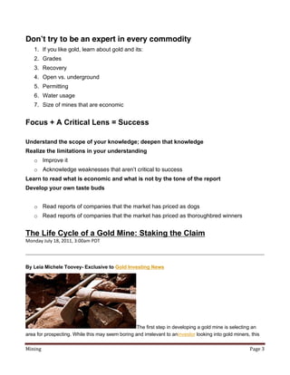 Mining Skill Guide.pdf Mining fundamentals(1) | PDF