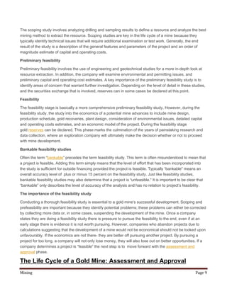 Mining Scoping Study Mining fundamentals(1) | PDF