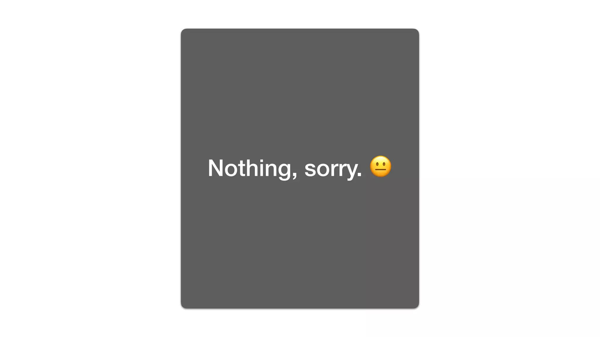 Nothing, sorry. !
 