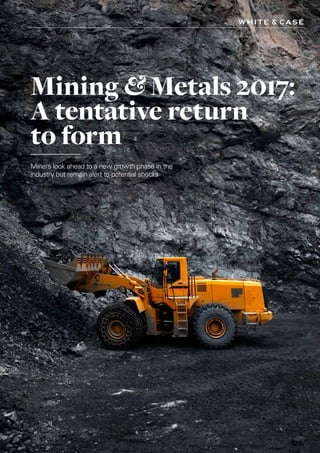Mining & Metals 2017:
A tentative return
to form
Miners look ahead to a new growth phase in the
industry but remain alert to potential shocks
 