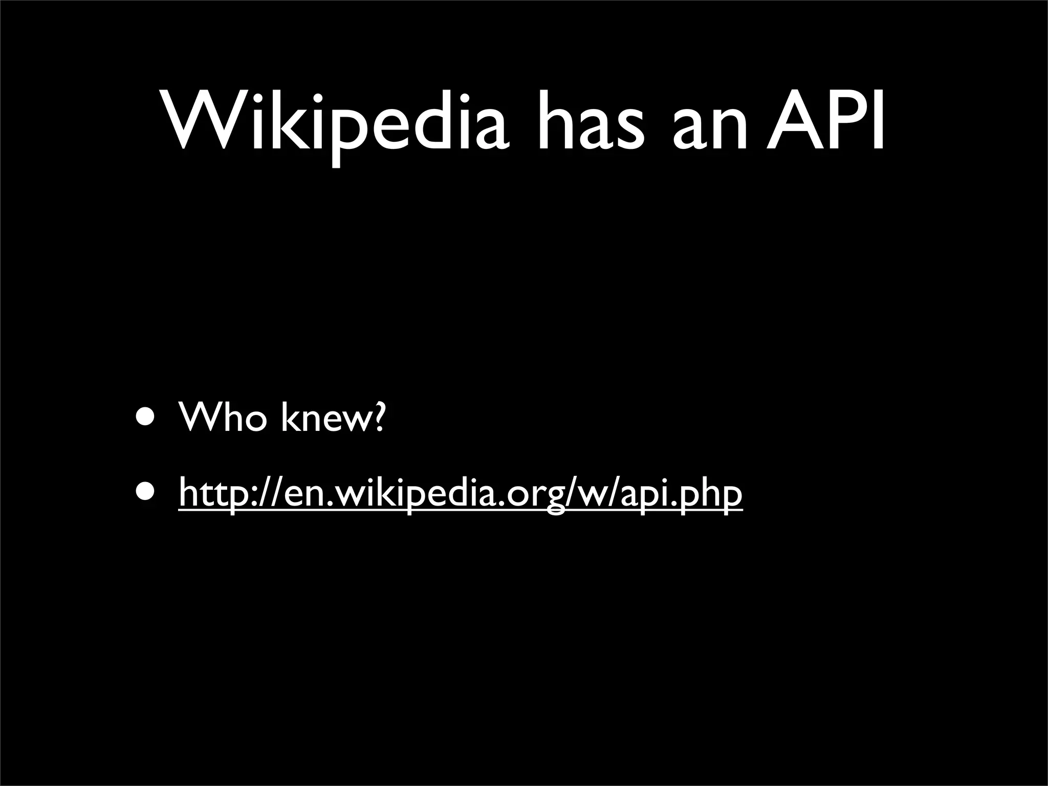 Mining Wikipedia For Awesome Data
