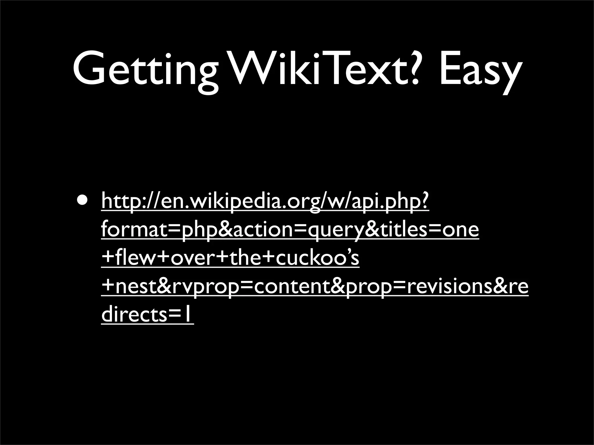 Mining Wikipedia For Awesome Data