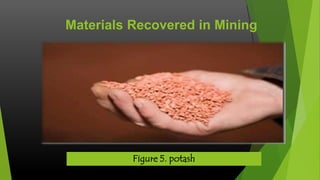 Materials Recovered in Mining

Figure 5. potash

 