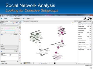 Social Network Analysis
Looking for Cohesive Subgroups

43

 