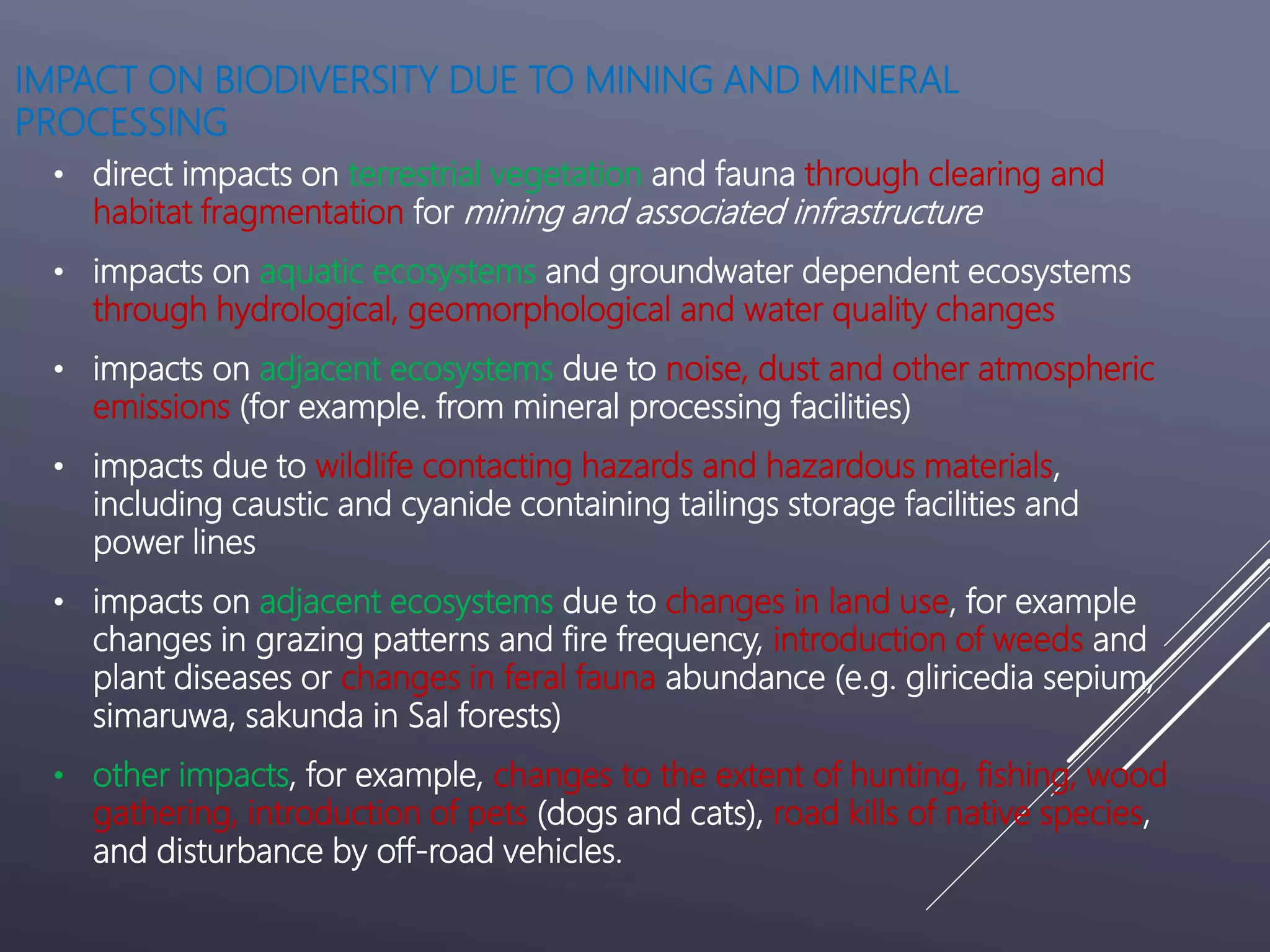 Mining biodiversity vetiver for dump and other | PPTX