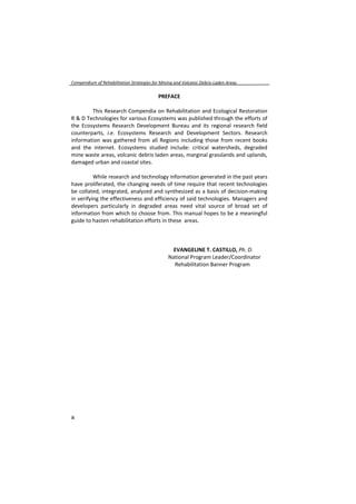 A Research Compendium For Mining And Volcanic Debris-Laden Areas | PDF