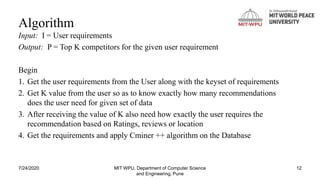 Mining competitors from large unstructured data | PPT