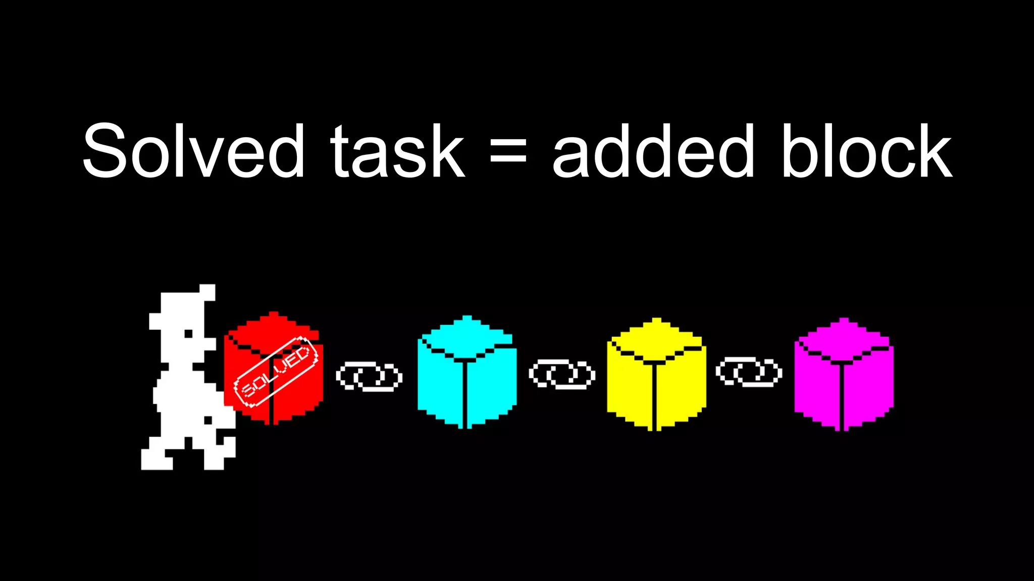 Solved task = added block
 