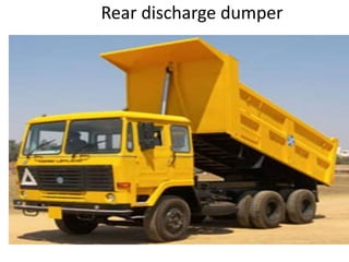 Rear discharge dumper
 