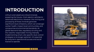 Mining Dust Control for Lithium and Cobalt Sites Essential Strategies ...