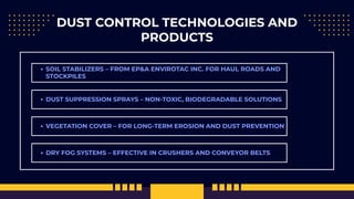 Mining Dust Control for Lithium and Cobalt Sites Essential Strategies ...