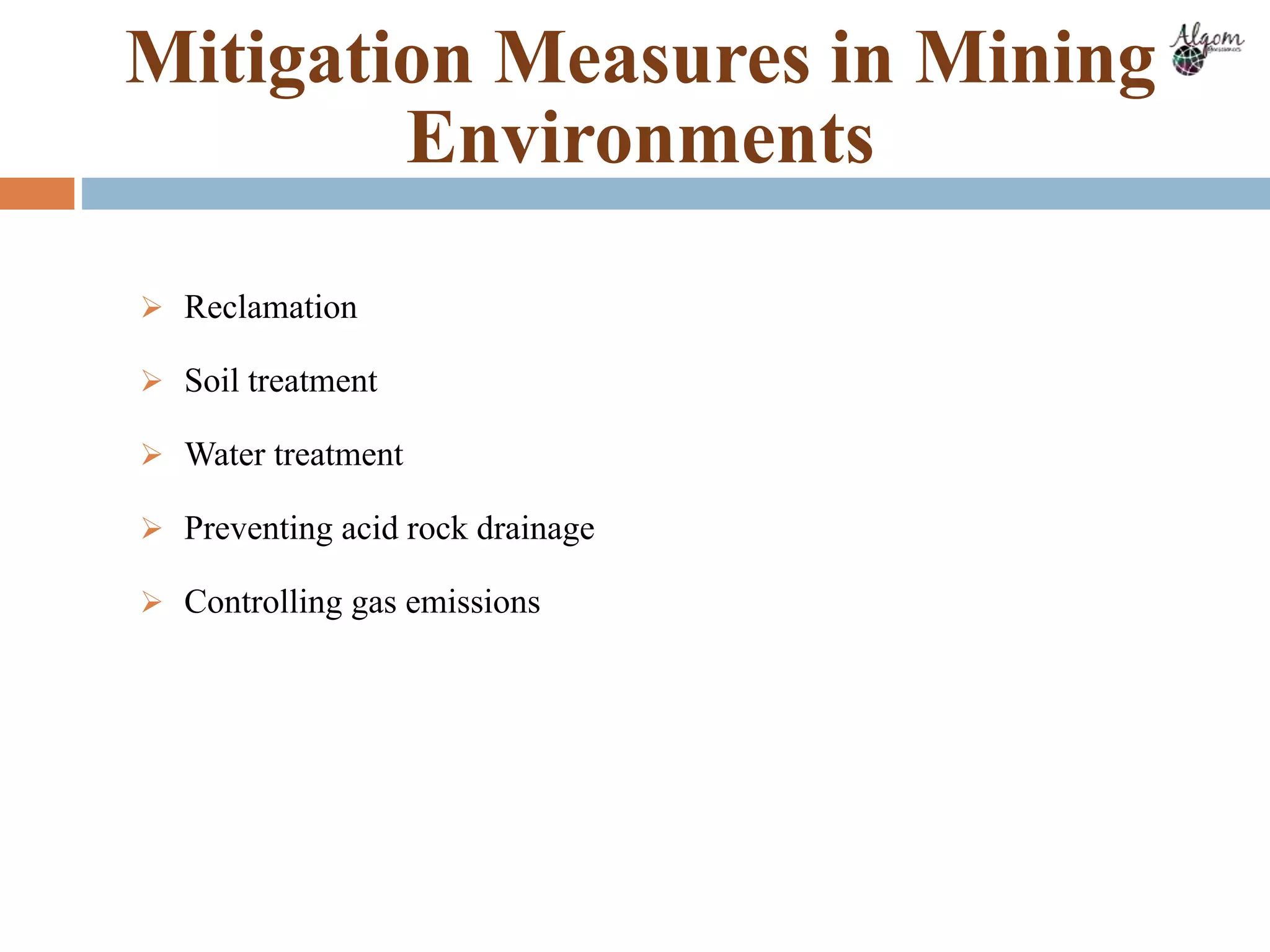 Environmental Impacts of Mining and Mitigation Measures | PPT