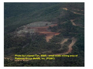 Photo by Lorenzo Tan, WWF;  small scale mining area of Platinum Group Metals, Inc. (PGMC) 