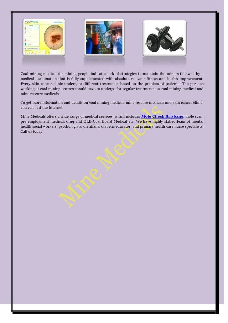 Mine Medicals QLD Coal Board Medical