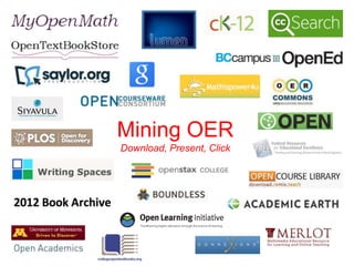 Mining OER
Download, Present, Click

 