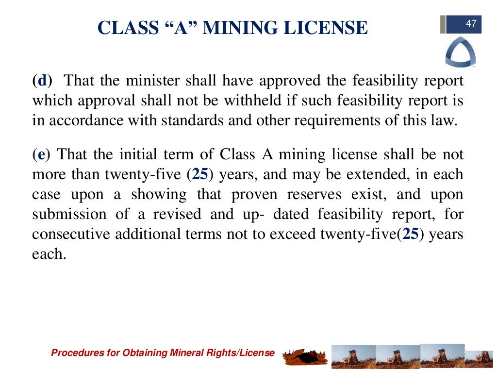 Procedures of Obtaining Mining Rights/License in Liberia
