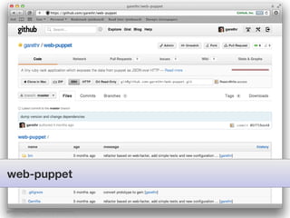 web-puppet


gareth rushgrove | morethanseven.net
 