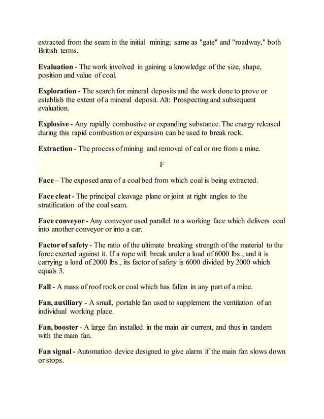 Mining Terminology Docx