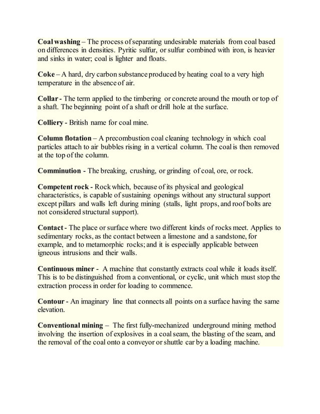 Mining Terminology Docx