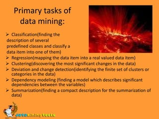 Issues in astronomyCompression(ex: galaxy images, spectra)Classification(ex: stars, galaxies or gamma ray bursts)Reconstruction(ex: blurred galaxy images, mass distribution from week gravitational lensing)Feature extraction(signatures features of stars, galaxies and quasers)Parameter estimation(ex: star parameter measurement, photometric redshift prediction, cosmological parameters)Model selection( ex: are there 0,1,2,…. Patterns around the star or is there a cosmological model with non-zero nutrino mass more favorable.