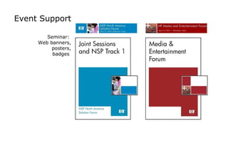 Seminar:  Web banners, posters, badges  Event Support  